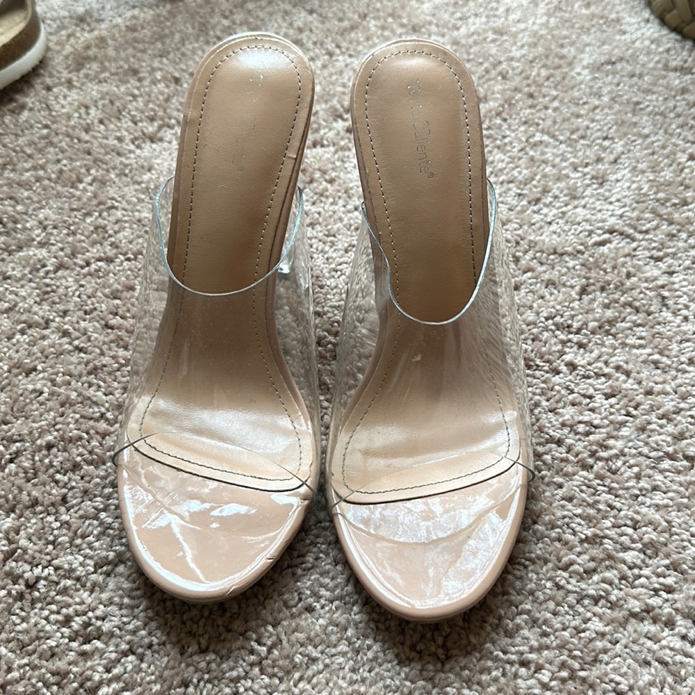 Clear heels